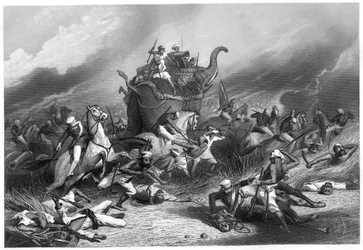 Nederlaag van het Peishwa-leger voor Jhansi door Generaal Rose, 1 april 1858