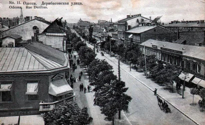 Deribasovskaya Straat, Odessa, Rusland, midden 19e eeuw