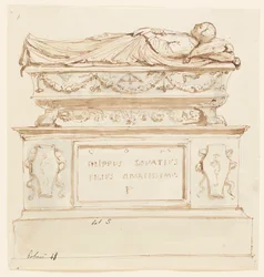Ontwerp voor een grafmonument voor Filippo Lovazzi