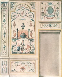 Ontwerp voor een eetkamerwand, Frankrijk, 1928