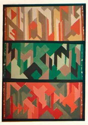 Ontwerpen voor Tapijten door de Allgauer Handwebeteppiche, ca. 1928