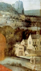 Detail van het altaarstuk van St. Anthony, 16e eeuw