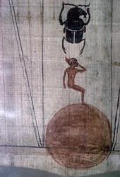 Detail van de papyrus van koningin Nejmet