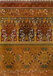 Details van het bovenste deel van het Lindarajas Balkon, 1907