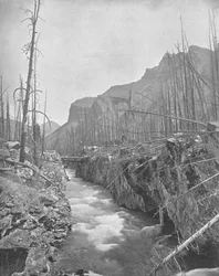 Devils Canyon, Banff, Noordwestelijke Territoria, Canada, circa 1900