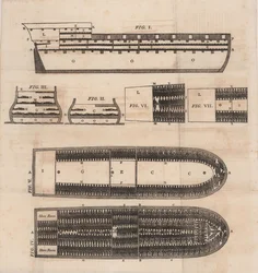 Diagram van een slavenschip, 1821