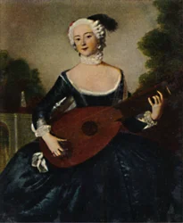 Die Lieblingsschwester Friedr. D. Gr. 1709-1758. - Schilderij van Pesne, 1934