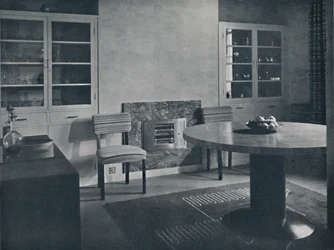 Eetkamer voor een huis in Highgate Village, Londen, 1936