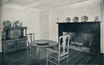 Eetkamer, circa 1800, uit het Shenk House, Long Island, 1930