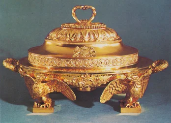 Schaalwarmer en deksel, ca. 1820, 1953