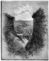 Gracht en wallen, Quebec, Canada, laat 19e eeuw