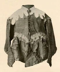 Dubbel van zwarte zijde afgezet met punten van galon met zilveren aiglets, 17e eeuw, 1937