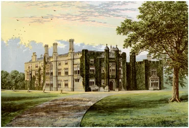 Drakelowe Hall, Derbyshire, huis van Baronet Gresley, ca. 1880