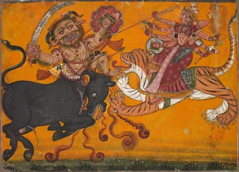 Durga doodt Mahisha, ca. 1700-1710