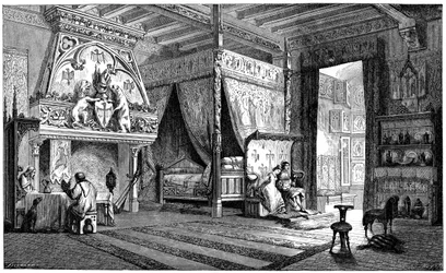Woonkamer van een heer uit de 14e eeuw, 1870