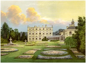 Dytchley House, Oxfordshire, huis van burggraaf Dillon, ca. 1880