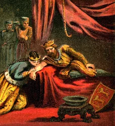 Edward van Woodstock, prins van Wales, met zijn vrouw, Joan, prinses van Wales, ca. 1850