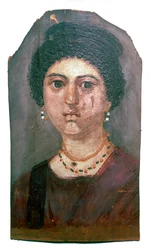 Egyptisch wasportret van een dame, 2e eeuw