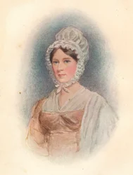 Elizabeth Gurney geboren 1790, op 27-jarige leeftijd, ca. 1817