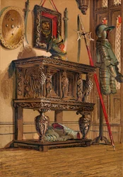 Elizabethaanse buffetkast of hofkast, c1845
