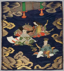 Geborduurde Fukusa, late 1800s-vroege 1900s
