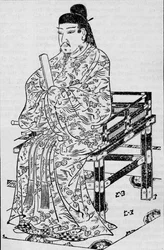 Keizer Kanmu, die de Japanse opvolgingswet instelde, 1907