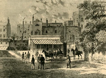 Ingang naar Oude Tattersalls, c1876