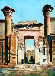 Ingang van de Tempel van Medinet Habu, Egypte, 20e eeuw