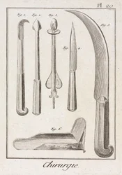 Apparatuur, vroegmoderne chirurgische messen