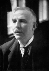 Ernest Rutherford 1871-1937, Nobelprijswinnende atoomfysicus, ca. 1908