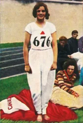 Ethel Catherwood uit Canada, wereldkampioen hoogspringen, 1928