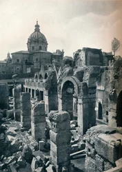 Opgravingen van het Forum van Julius Caesar in Rome, ca. 1932