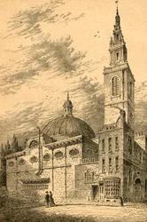 Exterieur van St. Stephens, Walbrook, in 1700, 1897