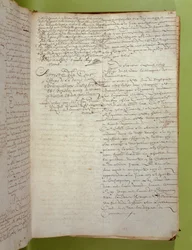 Uittreksel uit de Conciergerie-archieven van de veroordeling tot dood door executie en verbranding van de Markiezin de Brinvilliers, april 1673