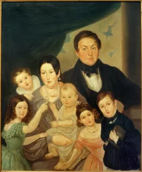 Familieportret Johann von Liebieg