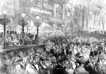 Verkleedbal in het nieuwe Grand Opera House, Parijs, ten behoeve van de armen, 1875