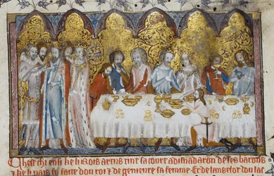 Feestmaal aan het hof van Koning Arthur