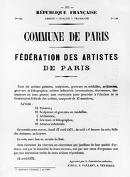 Federatie van Kunstenaars, van Franse Politieke Posters van de Parijse Commune
