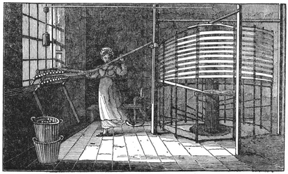 Vrouwelijke zijdenwerker, Spitalfields, Londen, 1833