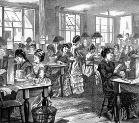 Vrouwelijke telegraafwerkers, 1871