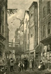 Field Lane rond 1840, ca. 1872