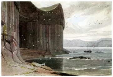 Fingals Grot, Staffa, Buiten-Hebriden, Schotland. 1814 1956