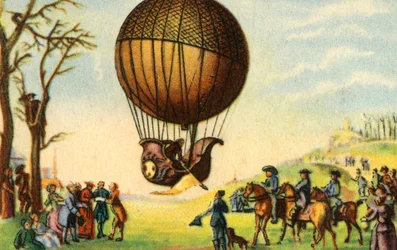 Eerste bemande opstijging van een waterstofballon, Parijs, Frankrijk, 1 december 1783, 1932