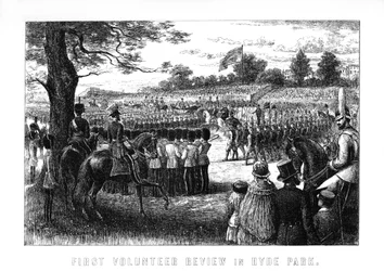 Eerste vrijwilligersreview in Hyde Park, Londen, 1899