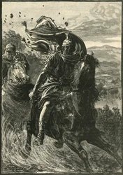 Vlucht van Pompeius van het slagveld van Pharsalia, 1890