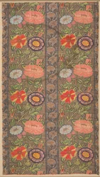 Bloemgestreept zijde op een gouden ondergrond, 1600-1650