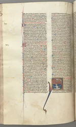 Fol. 224v, Psalm 68, gehistorieerde initiaal S, David in het water die tot God boven roept, ca. 1275-1300