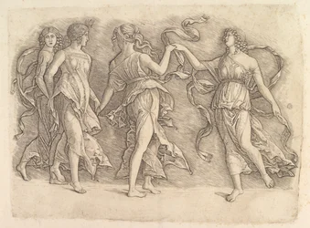 Vier dansende muzen