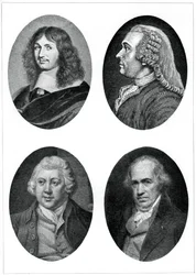 Vier industriële hervormers: Colbert, Turgot, Arkwright en Watt, 1903