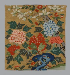 Fragment van een Stoel Paneel K’assu, China, Qing-dynastie